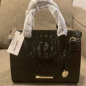 Brahmin Anywhere Convertible Black Leather Bag NEW